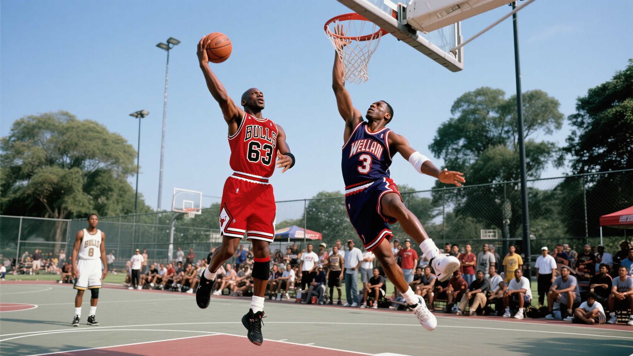 乔丹与‘人类电影精华’威尔金斯野球场巅峰对决！